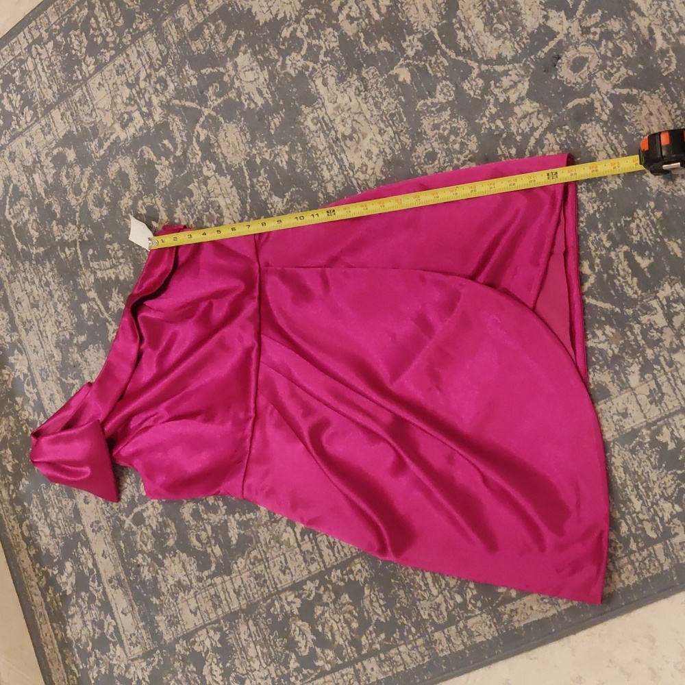 New!Aidan by Aidan MattoxSatin Bow One-Shoulder Mini Dress Sz 8 - Picture 15 of 16